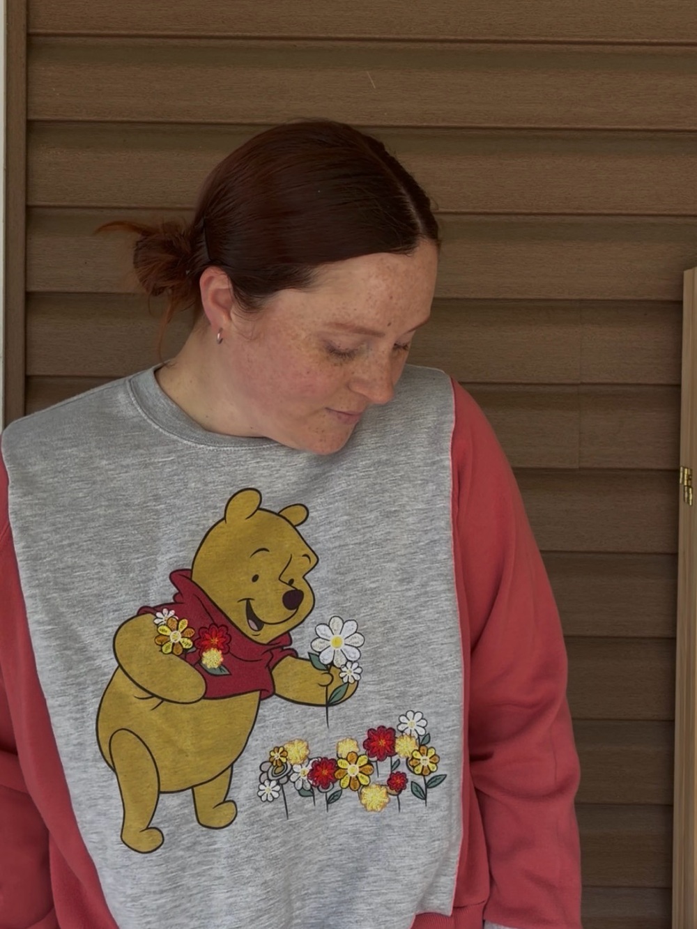 Winnie the Pooh Gray & Dusty Rose Graphic Sweatshirt